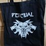 PERCIVAL The Witcher Wild Hunt Cotton tote bag with wolves pattern. NEW Image 4