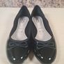 womens CLARKS Somerset Black leather ballerina flats shoes pumps Size UK 4.5 wide fit EU 37.5 Image 3