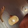 Wooden Indoor Wall Light, Vintage Wall Lamp with Plug and Switch, E27 Retro Bamboo Lantern, Rattan Bedside Lamp for Living Room, Bedroom, Stairs, Hallway (Bulb Not Included) Image 4