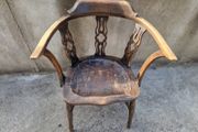 Antique Victorian Wooden Corner Chair - Restoration Project