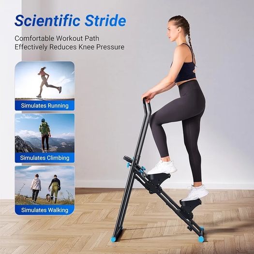 Stair Stepper, New Version Vertical Climber for Full-Body Workout, Foldable Cardio Stair Climber for Home Gym Exercise