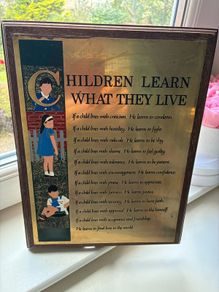 Children Learn What They Live- Brass Frame
