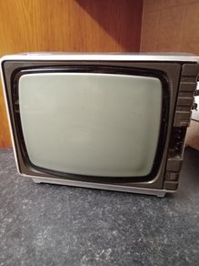 Vintage Philips 12" Black & White Tv  1970s