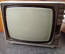 Vintage Philips 12" Black & White Tv  1970s