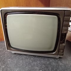 Vintage Philips 12" Black & White Tv  1970s