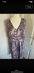 Betty Jackson Black lined silk dress - lilac- size 16