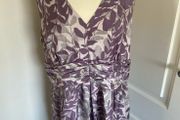 Betty Jackson Black lined silk dress - lilac- size 16