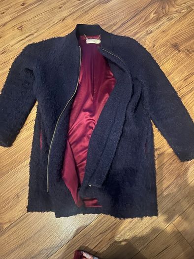 Ted Baker navy teddy coat /M