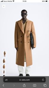 Zara wool coat , new, size M