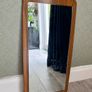 Mid century teak effect wall mirror Image 6