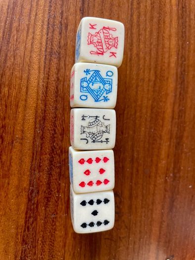 Rare Carlsberg Beer Early 20th Century Travel Poker Dice In Original Vintage Sliding Box Made in Denmark