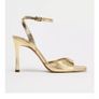 Zara Gold Patent High-heel Sandals Image 4