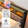 3ft Upholstered Bed Frame with Charging Station/USB Ports and LED Lights Image 2