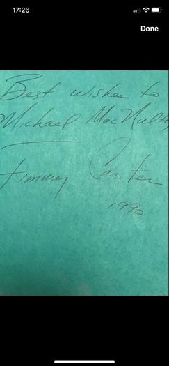 Signed Jimmy Carter