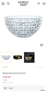 nachtmann Bossa Nova finest crystal glass bowl brand new no box