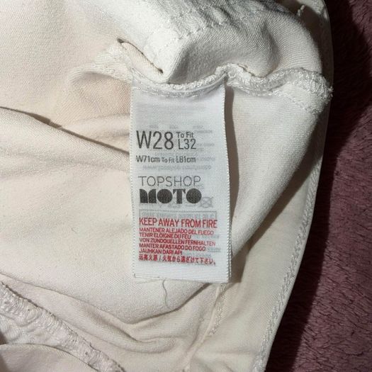 Topshop white Joni jeans