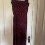 Brand new oasis burgundy and navy bd jersey  polyester maxi dress Image 6