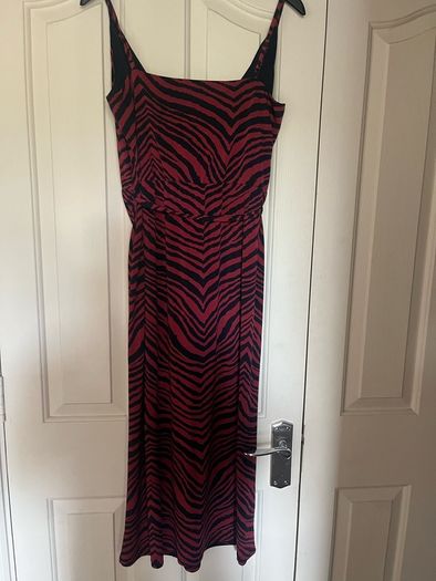 Brand new oasis burgundy and navy bd jersey  polyester maxi dress