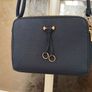 Classic Navy Faux Leather Crossbody Bag / Handbag Image 2