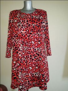 Brand new F&F  mini leopard print flared dress  size UK16 EUR44 Postage included