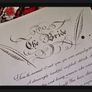 Royal Blue Feather Pen - nice gift - great for marriage signature & guest book entries Image 2