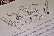 White &amp; Gold Feather Pen - nice gift - great for marriage signature &amp; guest book entries