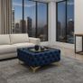 Luxury Velvet Chesterfield Coffee Table 63x63x35cm Square Velvet Free Delivery Image 3
