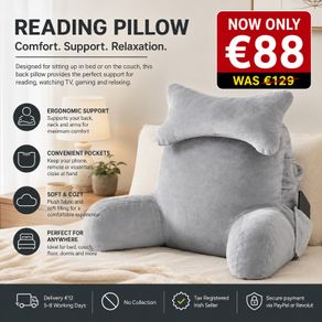 Pillow with Arm Support & Side Pockets