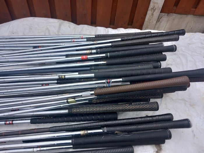 A selection of Golf clubs. Right handed clubs