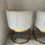 Cream and gold armchairs Image 4