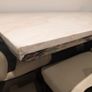 Large marble effect Dining table with 4 cream chairs Image 4