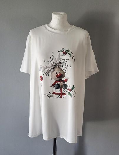 White Xmas t-shirt, Size 0XL / UK16, Brand new
