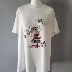 White Xmas t-shirt, Size 0XL / UK16, Brand new