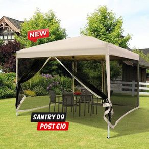 3 x 3m Pop-Up Gazebo with Mesh Sides & Carry Bag