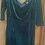 Collectif Green Velvet Dress Image 2