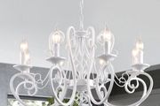 8-Light Vintage Black French Country Chandelier: