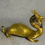 2 Chinese Dragons - Gilt Bronze Image 4