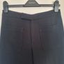 Black Twill, Straight/Wide-Leg Trousers, Size 30" Image 2