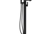 Freestanding Bathtub Faucet Black Stainless Steel 90 cm