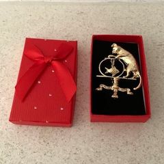 Gold Cat Brooch