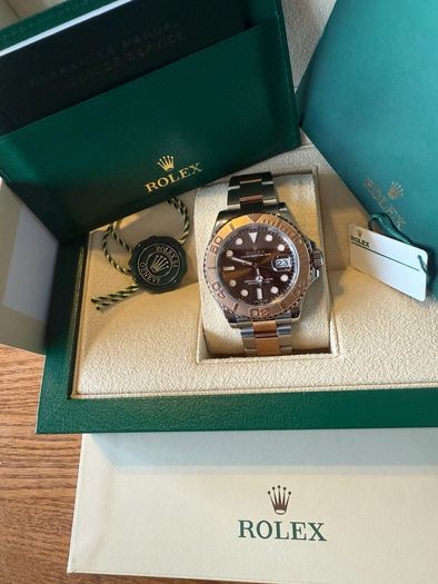 Rolex Yachtmaster 40 Steel and Rose Chocolate Dial