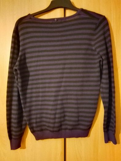 Purple and black striped jumper. Size M.