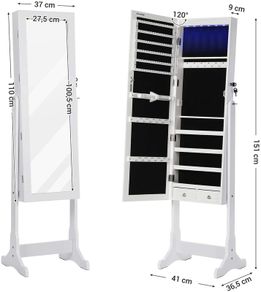 Fantastic jewelry cabinet with LED - Free Delivery Nationwide