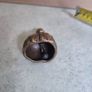Vintage Lady brass bell Small woman brass bell Solid brass figurine Desk bell Image 2