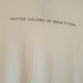 United Colors Of Benetton Girls White Long Sleeve Top With Logo Age 6-7 NWT Image 2