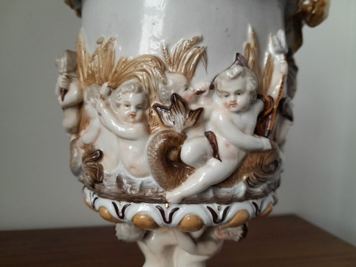 Vintage Capodimonte  Porcelain Ewer