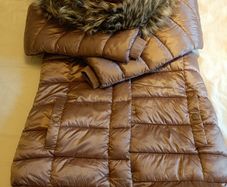Next Winter Coat Toffee Pink Gold Rose 166 cm 15-16 years