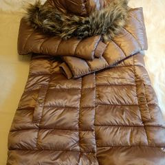 Next Winter Coat Toffee Pink Gold Rose 166 cm 15-16 years