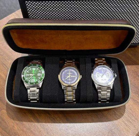 3-Slot Watch Storage Case, new, unopened.