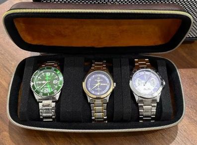 3-Slot Watch Storage Case, new, unopened.